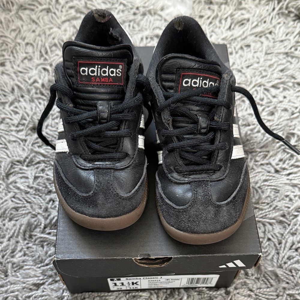 Adidas Kids Samba Black and White Sneakers